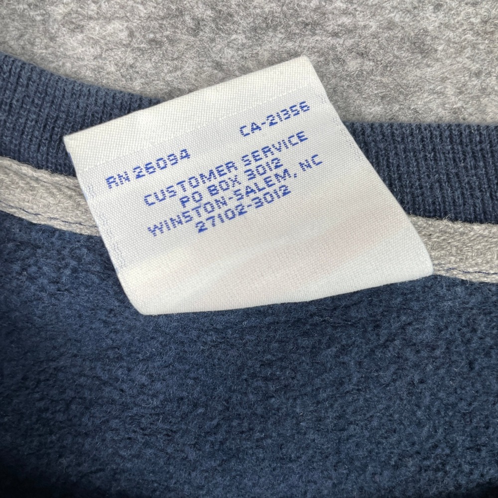 Notre Dame Sweatshirt Mens XXL Navy Champion Fighting Irish Tackle Twill Top - Picture 8 of 9